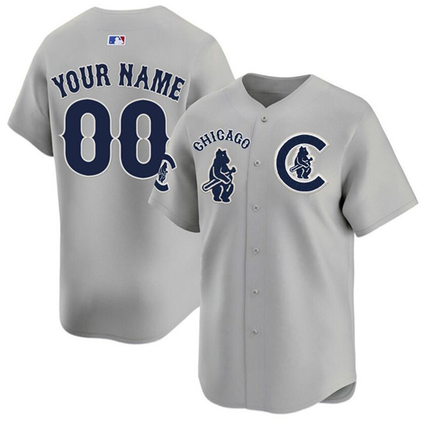 Men's Grey Chicago Cubs ACTIVE PLAYER Custom Special Vapor Premier Limited Stitched Jersey
